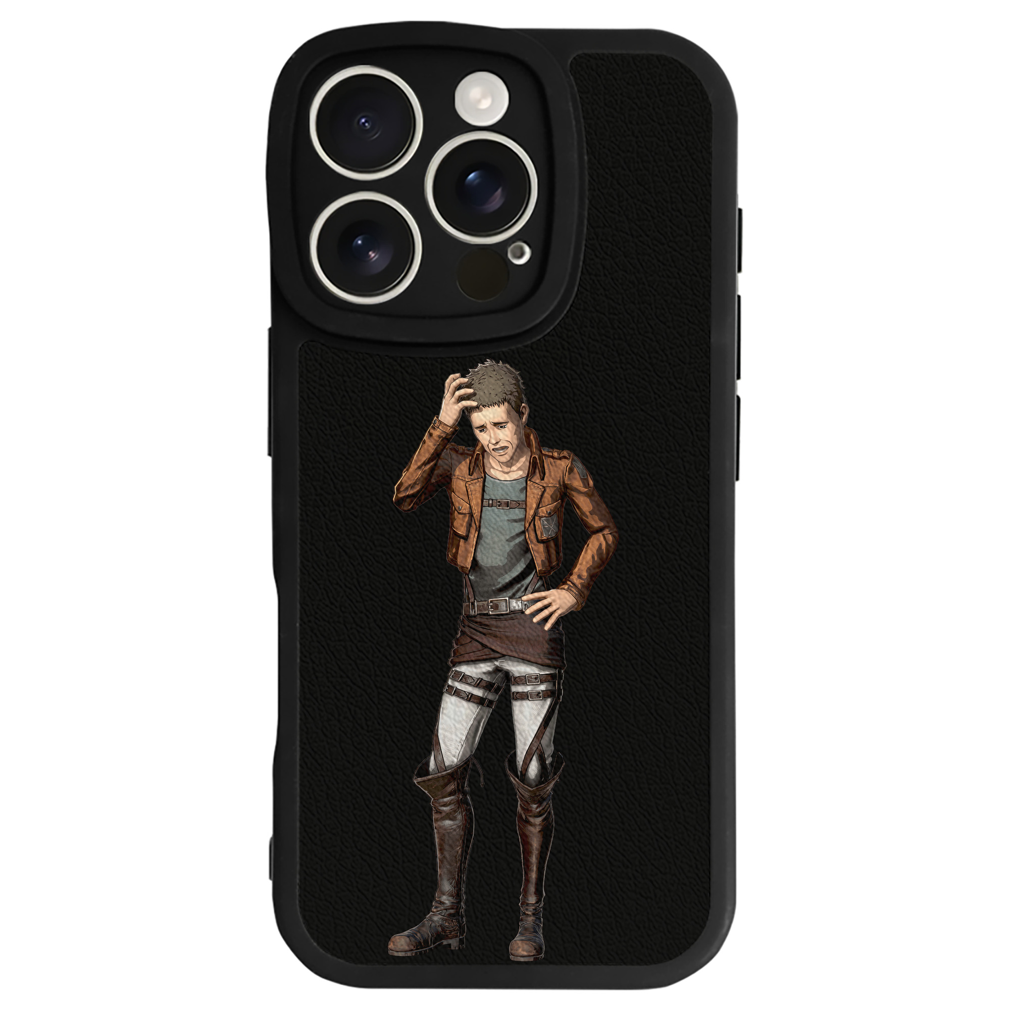 （画像用） 進撃の巨人 Attack on Titan 【iPhone 16シリーズ対応】シリコンスマホケース（レザー調） 材質：シリコン